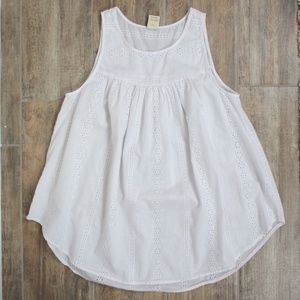 Faded Glory, Women's White Eyelet Top, Medium